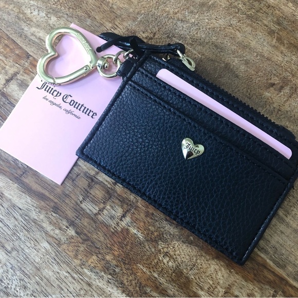 Juicy Couture black card case with zipper brand new with tag, perfect condition - Picture 2 of 9